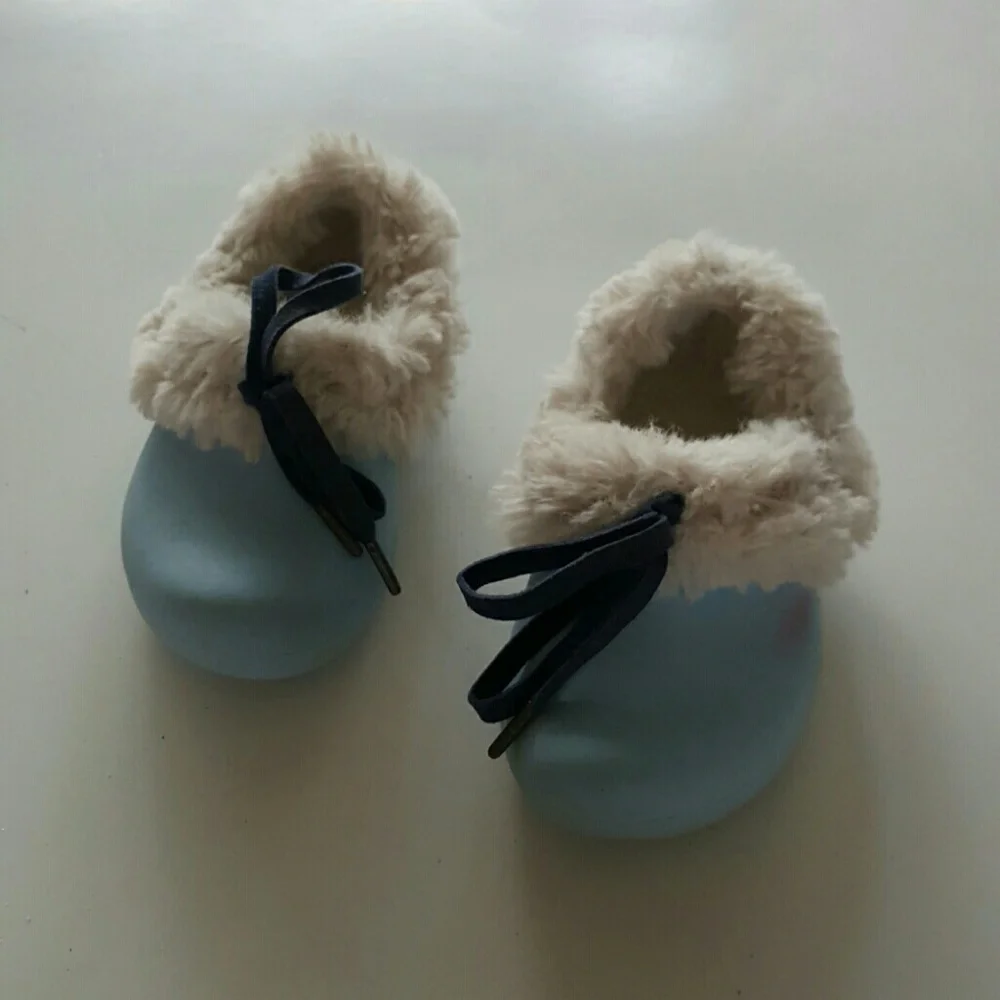 Crocs blue kids extra worm size C 6/7